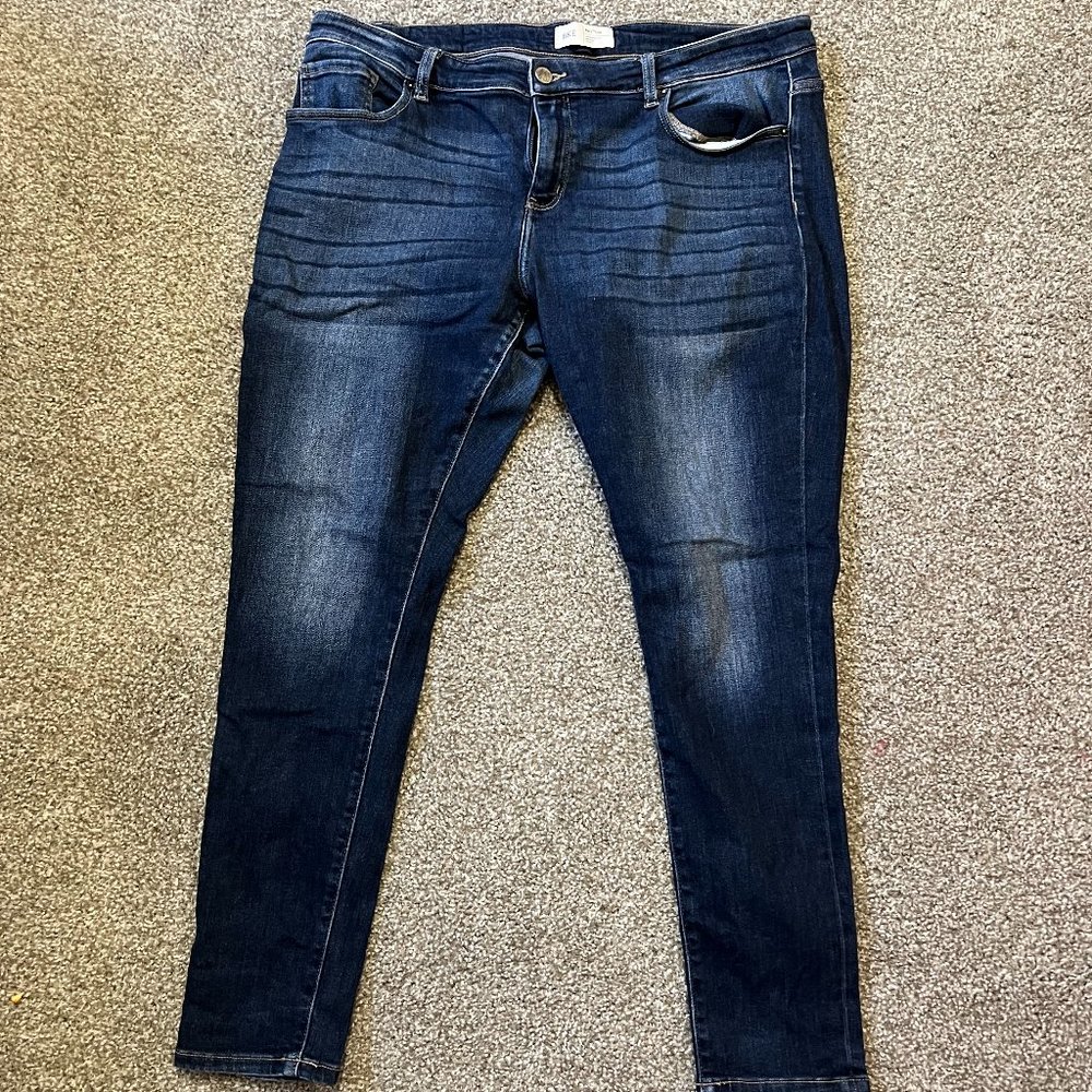 BKE Women's Skinny Jeans - Dark Indigo Blue